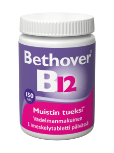 Bethover - Bethover 1mg B12-vitamiini 150 tabl. vadelma | Stockmann
