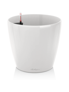 Lechuza - Classiko LS Valkoinen Altakasteluruukku pyörillä, ∅50cm, korkeus 47cm - VALKOINEN KIILTÄVÄPINTA | Stockmann