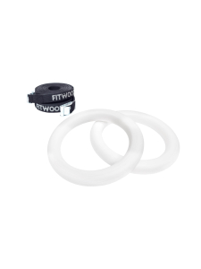FitWood - ULPU MINI voimistelurenkaat - VALKOINEN - MUSTA HIHNA FitWood - ULPU MINI voimistelurenkaat - VALKOINEN - MUSTA HIHNA | Stockmann