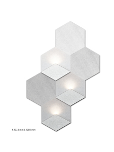 Siinne - Heksagon valoelementti 3+3 harmaasävyt - VALKOINEN, VAALEANHARMAA JA KESKIHARMAA | Stockmann