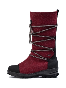 Pomar - SAANA Naisten XW GORE-TEX® huopasaapikkaat - WINE FELT/BLACK WAXY | Stockmann