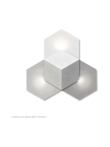 Siinne - Heksagon valoelementti 3 harmaasävyt - VALKOINEN, VAALEANHARMAA, KESKIHARMAA | Stockmann