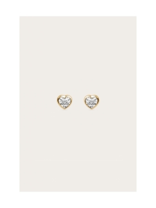 KARAAT Jewelry - Heart Bezel-timanttikorvakorut - 18K YELLOW GOLD | Stockmann