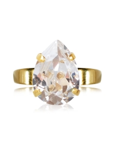 Caroline Svedbom Jewelry - MINI DROP RING GOLD - CRYSTAL | Stockmann
