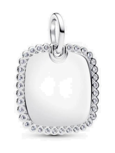 Pandora - Engravable Square Tag Pendant - 394009C01 | Stockmann