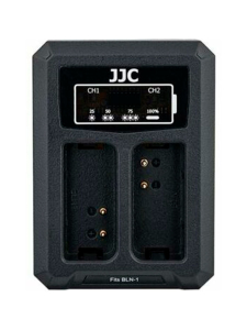 JJC - JJC DCH-BLN1 USB Dual Battery Charger -tuplalaturi (Olympus BLN-1) | Stockmann