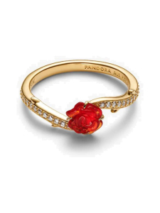 Pandora - Disney Kaunotar ja Hirviö Lumottu Ruusu Sormus - 163984C01 | Stockmann