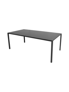 Cane-Line - Pure-ruokapöytä 200 x 100 cm - TUMMANHARMAA, MUSTA | Stockmann