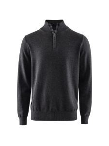 Berkeley - Brockton Halfzip -puuvillaneule - TUMMANHARMAA | Stockmann