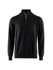 Berkeley - Brockton Halfzip -puuvillaneule - MUSTA | Stockmann
