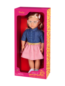 OUR GENERATION - OUR GENERATION Nukke Emily farkkupaidassa ja pinkissä hameessa, 46 cm | Stockmann