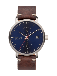 Rohje - Adventurister Blue-rannekello, ruskea poronnahkaranneke - SININEN | Stockmann