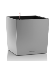 Lechuza - Cube Premium 40 Hopea Altakasteluruukku pyörillä ∅40x40cm korkeus40cm - HOPEA KIILTÄVÄPINTA | Stockmann