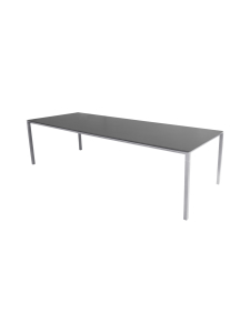 Cane-Line - Pure-ruokapöytä 280 x 100 cm - VAALEANHARMAA, MUSTA | Stockmann