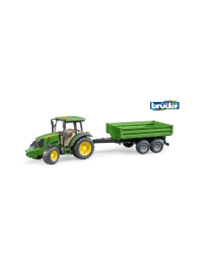 BRUDER - BRUDER John Deere 5115M -traktori kippiperävaunulla, 1:16 | Stockmann