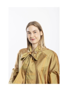 Miia Halmesmaa - LUSH- SILKKIMEKKO RUSETTIKAULUKSELLA, RUUTU KULTA - KULTA | Stockmann