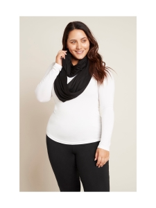 BOODY - Fringed Hem Scarf silkinpehmeä bambuhuivi - kolme eri väriä - BLACK BOODY - Fringed Hem Scarf silkinpehmeä bambuhuivi - kolme eri väriä - BLACK | Stockmann