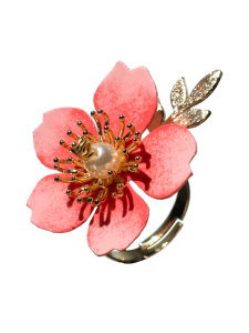 Upcycle with Jing - Kirsikankukka Sakura Pearl Sormus - PINKKI Upcycle with Jing - Kirsikankukka Sakura Pearl Sormus - PINKKI | Stockmann