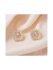 DFJ Collections - Cushion vaaleanpunainen korvakoru - kullattu | Stockmann