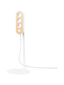 MyNolla - Design Jatkojohto Lattiajalusta - 2,8m - VALKOINEN/TAMMI | Stockmann