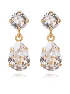 Caroline Svedbom Jewelry - MINI DROP EARRINGS GOLD - CRYSTAL | Stockmann