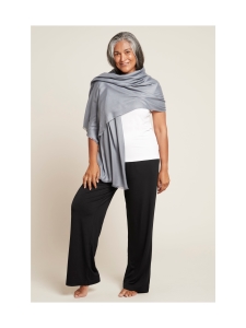 BOODY - Fringed Hem Scarf silkinpehmeä bambuhuivi - kolme eri väriä - SMOKE BOODY - Fringed Hem Scarf silkinpehmeä bambuhuivi - kolme eri väriä - SMOKE | Stockmann