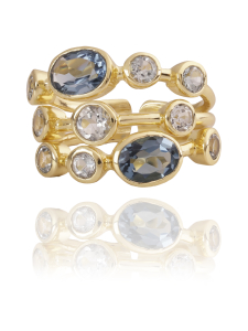 House of Elliott - Celeste sormus puolijalokivillä House of Elliott - Celeste sormus puolijalokivillä | Stockmann