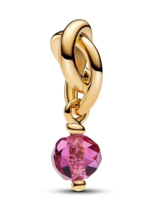 Pandora - Pandora Moments vaaleanpunainen riipushela, 14k kullattu, kristalli – 763462C10 | Stockmann