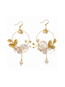 Upcycle with Jing - Kukalliset Art Nouveau Korvakorut - Valkoinen - VALKOINEN Upcycle with Jing - Kukalliset Art Nouveau Korvakorut - Valkoinen - VALKOINEN | Stockmann