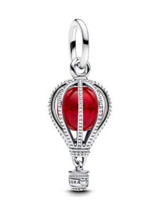 Pandora - Muranolasinen kuumailmapallo -riipushelaAir balloon sterling silver dangle with red Murano glass Hot Air Balloon Murano Glass Dangle Charm | Stockmann