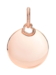 Pandora - Kaiverrettava pyöreä laatta -riipus Engravable round 14k rose gold-plated pendant Engravable Round Tag Pendant 388610C00 | Stockmann