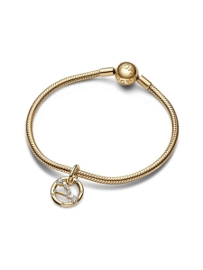 Pandora - Härkä-riipushela Taurus zodiac 14k gold-plated dangle with clear cubic zirconia Taurus Zodiac Dangle Charm 762707C01 | Stockmann