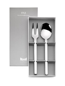 Mepra - Stile by Pininfarina-tarjoiluhaarukka ja-lusikka lahjapakkauksessa | Stockmann