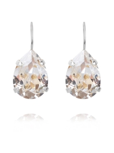 Caroline Svedbom Jewelry - MINI DROP CLASP EARRINGS RHODIUM - CRYSTAL | Stockmann