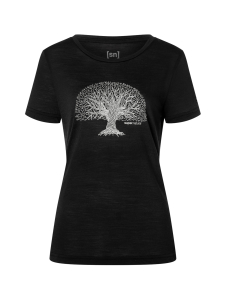 super.natural - NAISTEN TREE OF KNOWLEDGE T-PAITA - JET BLACK/FEATHER GREY | Stockmann