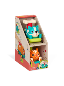 B. Toys - B. TOYS Koira- ja kissa-ajoneuvo Push & Go, 2 kpl | Stockmann