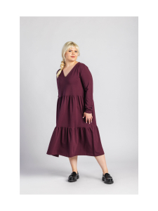 Nakoa - Amélie Dress kerrosmekko, Burgundy - BURGUNDY | Stockmann