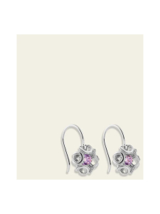 Lumoava - Alma korvakorut pinkillä kivellä, hopeaa - L55251450000 | Stockmann