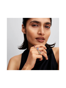 Pandora - Sydän hopeasormus keltaisilla ja kirkkaille kuutiozirkoneilla - 198421C06 | Stockmann