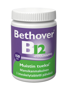 Bethover - Bethover B12-vitamiini + foolihappo 150tabl. mansikka | Stockmann