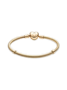 Pandora - Pandora Moments -Kultainen Käärmeketjurannekoru ja Sydänlukko 563050C00 Pandora - Pandora Moments -Kultainen Käärmeketjurannekoru ja Sydänlukko 563050C00 | Stockmann