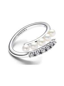 Pandora - Käsitellyt makeanveden viljellyt helmet ja pavé -avosormus | Stockmann