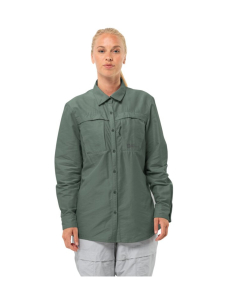 Jack Wolfskin - BARRIER L/S SHIRT W - HEDGE GREEN Jack Wolfskin - BARRIER L/S SHIRT W - HEDGE GREEN | Stockmann
