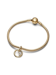 Pandora - Oinas-riipushela Aries zodiac 14k gold-plated dangle with clear cubic zirconia Aries Zodiac Dangle Charm 762719C01 | Stockmann