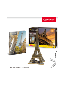 CUBIC FUN - CUBIC FUN NatGeo 3D-palapeli Eiffel-torni CUBIC FUN - CUBIC FUN NatGeo 3D-palapeli Eiffel-torni | Stockmann