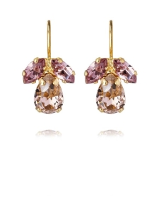 Caroline Svedbom Jewelry - PETITE TIMO EARRINGS GOLD - VINTAGE ROSE + AMETHYST | Stockmann