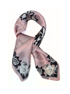 Lasessor - Muumi silkkihuivi -Kesäpäivä, Halaus, Pikku Myy - 70x70cm - ROSA | Stockmann