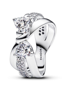 Pandora - Bow sterling silver ring with clear cubic zirconia Pandora - Bow sterling silver ring with clear cubic zirconia | Stockmann