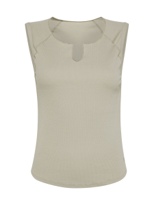 Deha - Ribbitoppi kaulahalkiolla - BEIGE | Stockmann