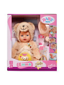 BABY BORN - BABY BORN nukke Emma in Teddy style, 43cm BABY BORN - BABY BORN nukke Emma in Teddy style, 43cm | Stockmann